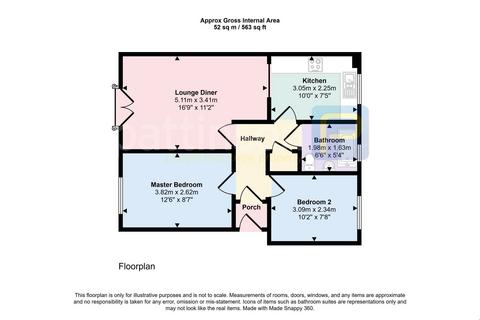 2 bedroom apartment for sale, Windmill Way, Bensham, Gateshead, Tyne and Wear, NE8 1NU