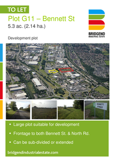 Land to rent, plot G11 Bennett St Bridgend CF31 3TP