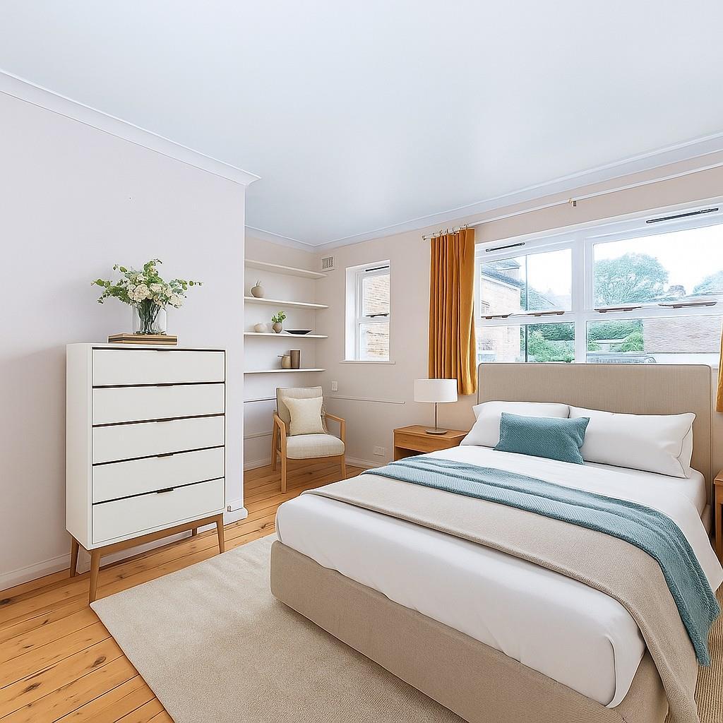 Bedroom 1 staged
