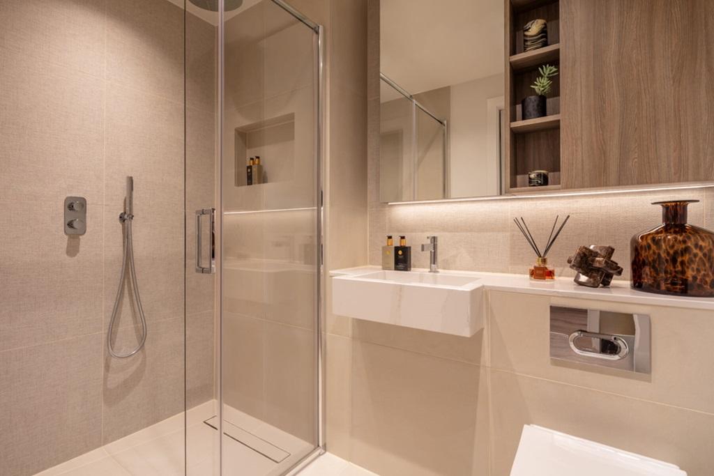 Ensuite with rainfall shower