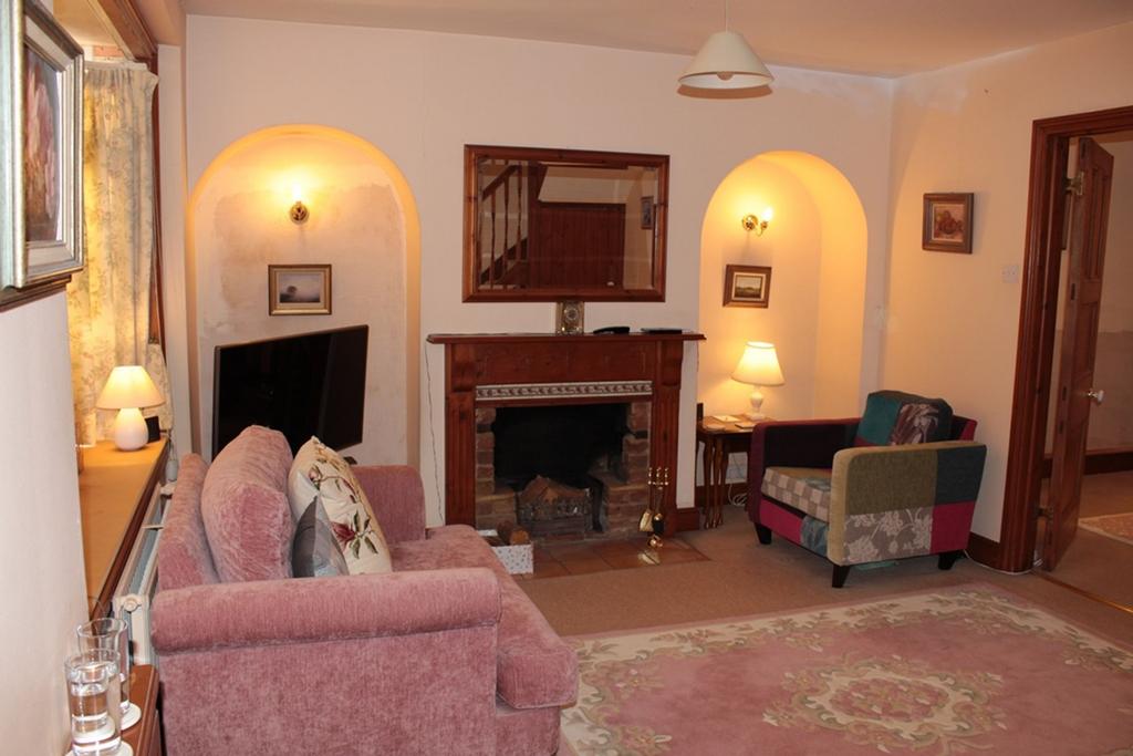 Living room, fireplace