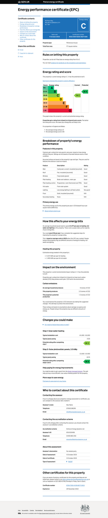 EPC Certificate