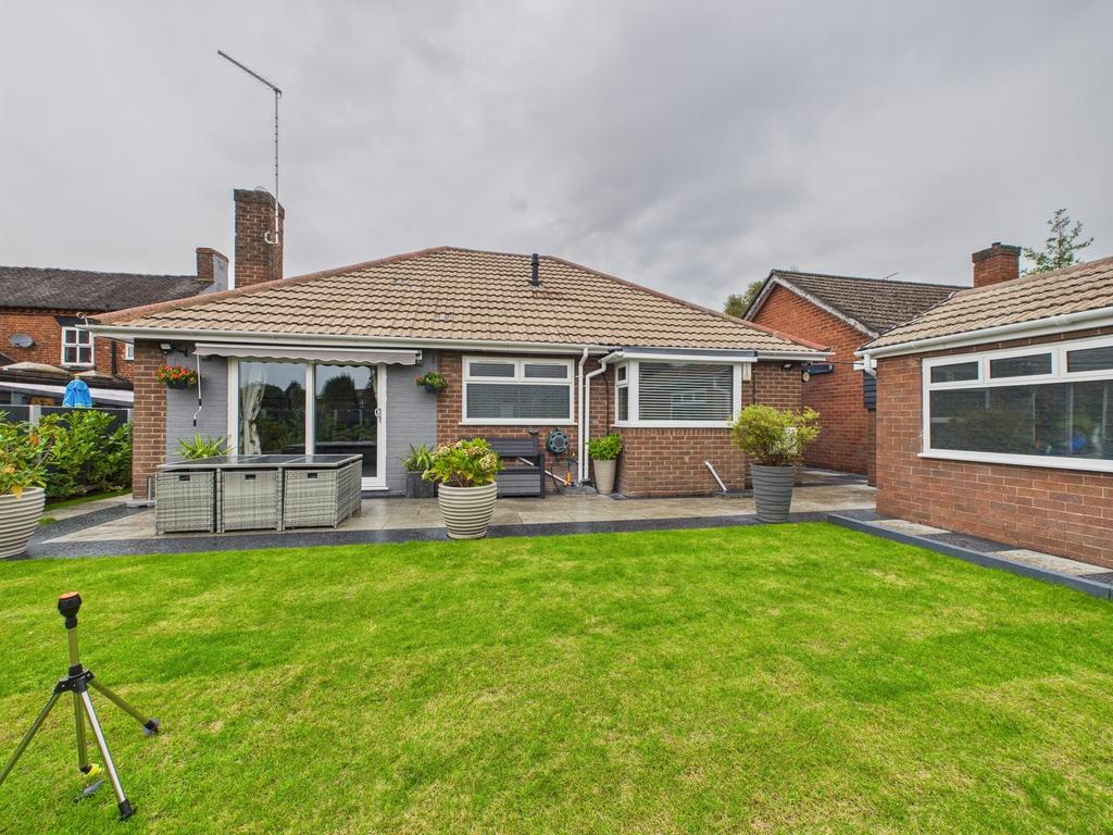 Rear view of bungalow