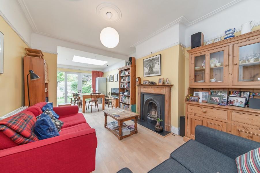 Living room, fireplace