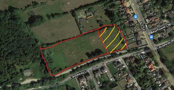 Ariel photograph showing area with planning and...