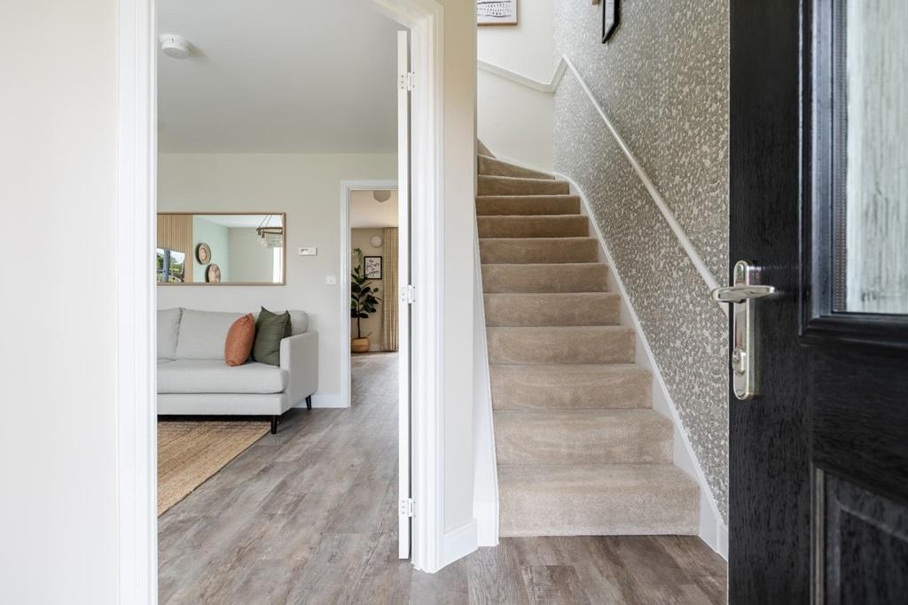 A welcoming hallway with storage