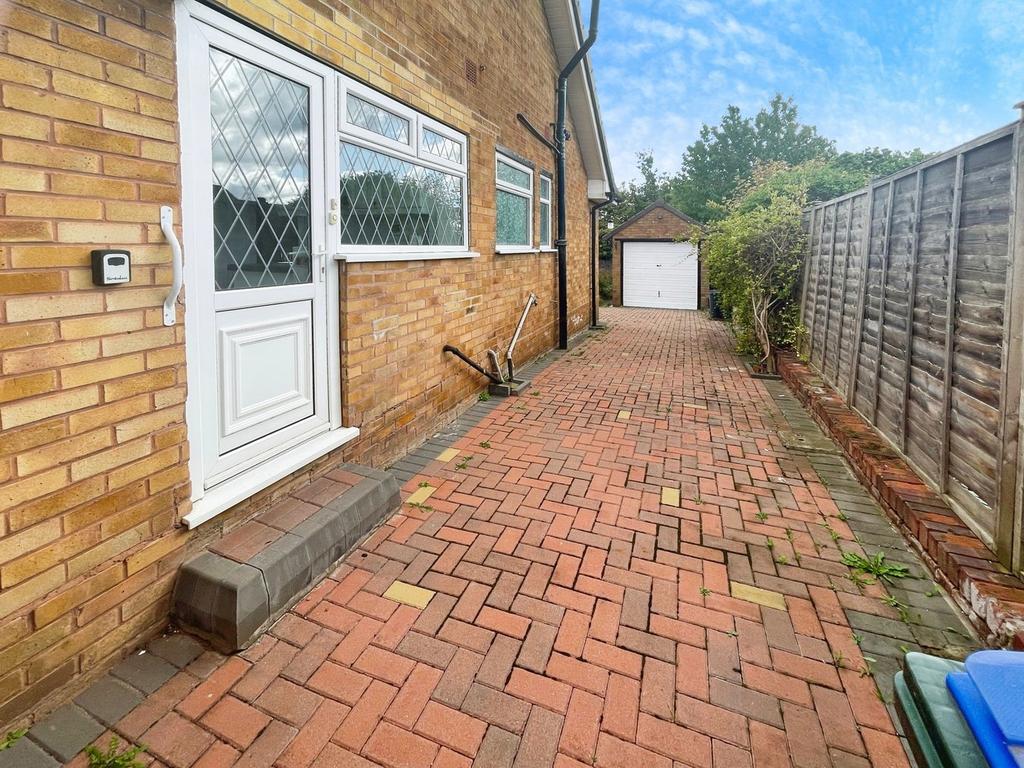 Driveway and detached garage