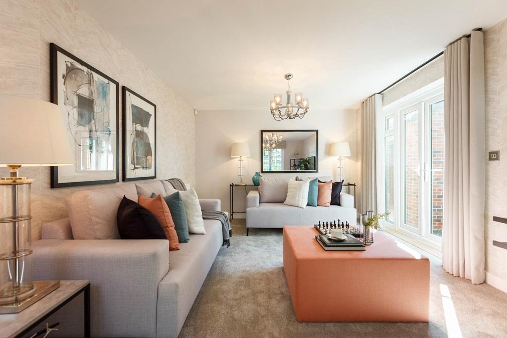 And features French doors leading out to the...