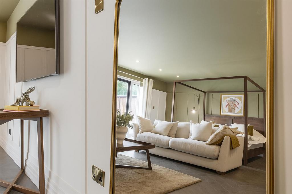 Reflective Harmony Living and Bedroom Interior.pn