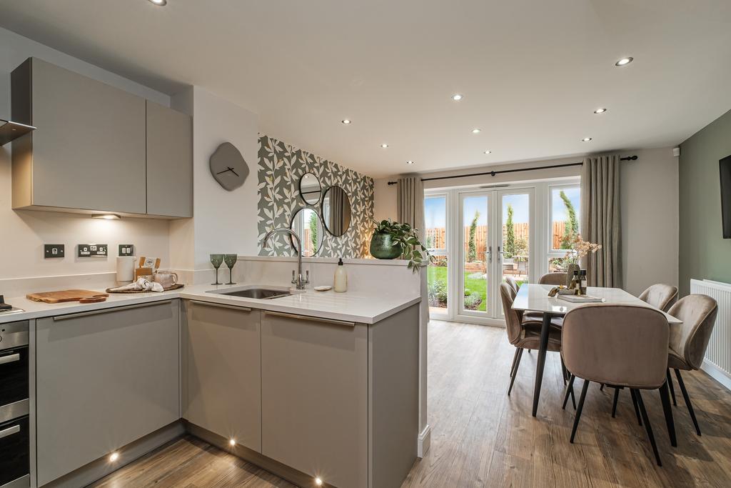 Interior view of the Kitchen, family & dining...