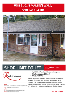 Retail property (high street) to rent, St Martins Walk Dorking RH4 1UT
