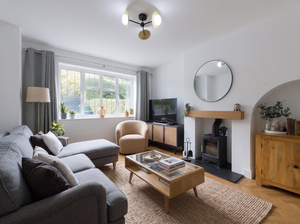 Living room, fireplace