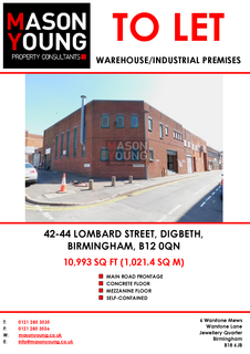Industrial unit to rent, 42-44 Lombard St Birmingham B12 0QN