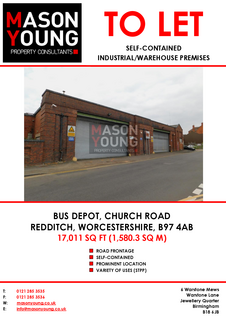 Warehouse to rent, Church Rd Redditch B97 4AB