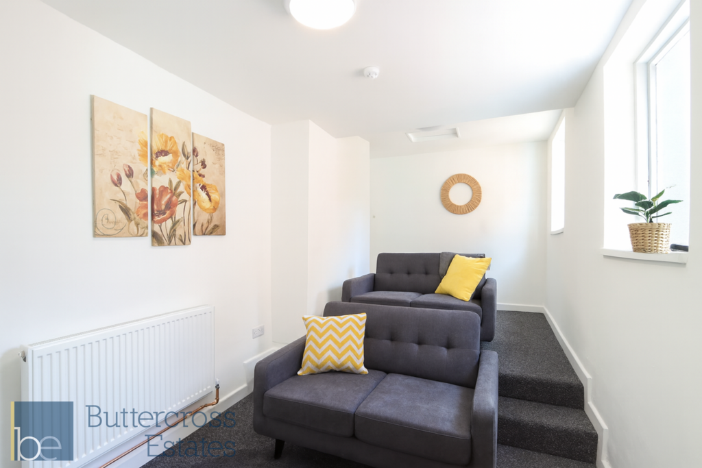 AI staged living room