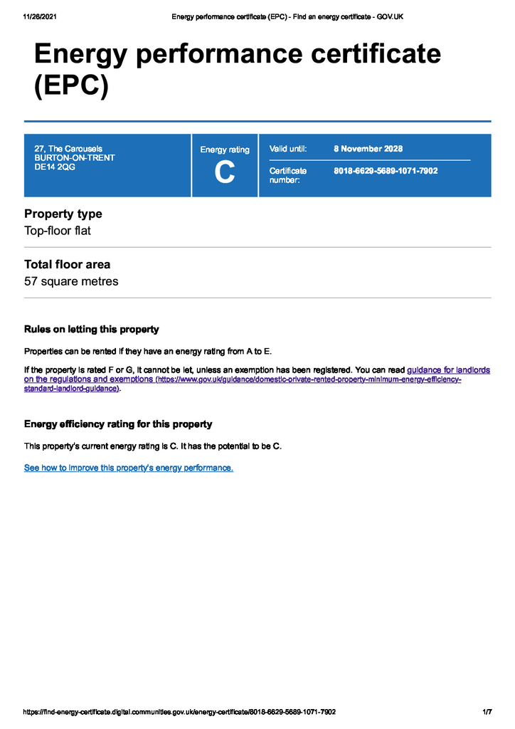 EPC Certificate
