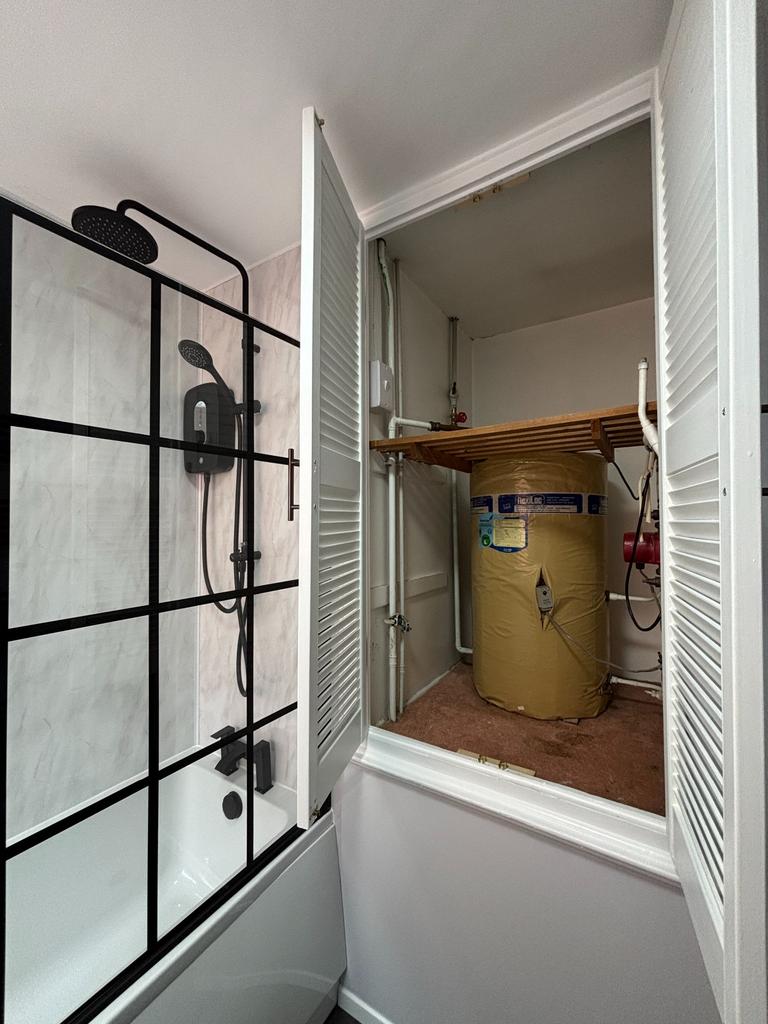 Spacious airing cupboard