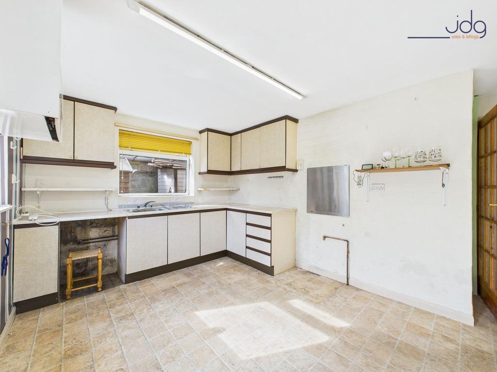 Kitchen with French Doors leading out to the...