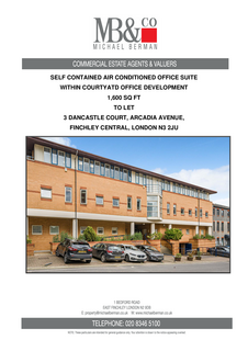 Office to rent, 14 Arcadia Ave London N3 2JU