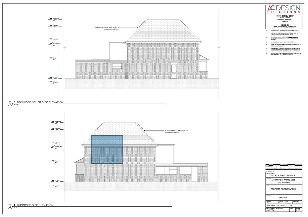 Side Elevation Plans