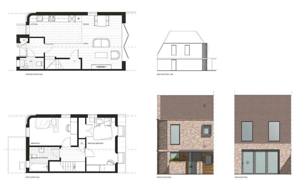 21 01130 ful house type a   elevations and floor p