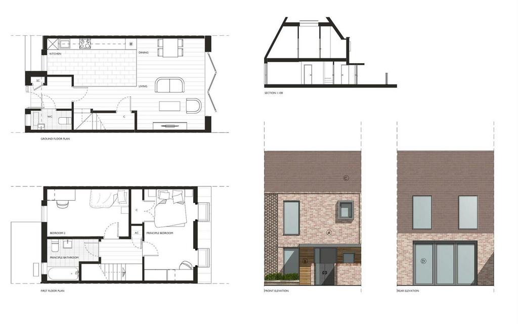 21 01130 ful house type b   elevations and floor p