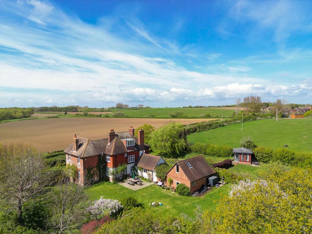 Drone image of the house and the immediate area