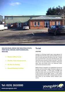 Office to rent, Bridgend Hexham NE46 4DQ