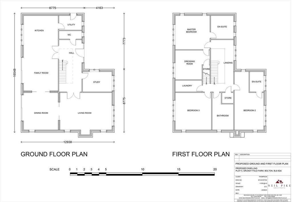 K1088-02 S73 A3 Proposed Ground and First Floor Pl