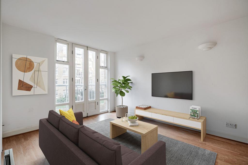 Virtually Staged Living Room