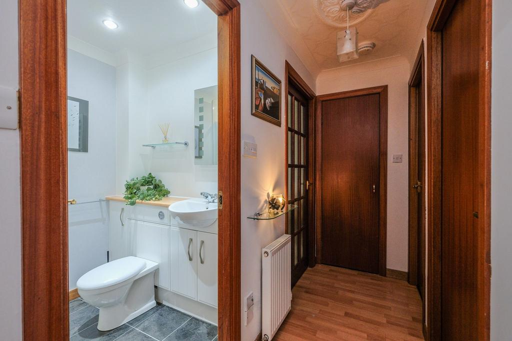 Hall and bathroom