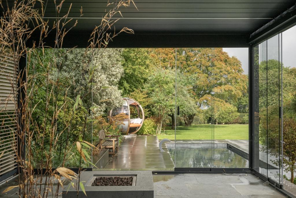 Pool House and gas fire pit