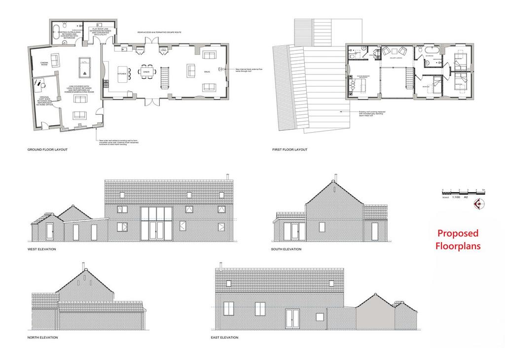 Proposed floorplan/elevations