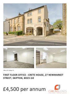Office to rent, 27 Newmarket St Skipton BD23 2JE