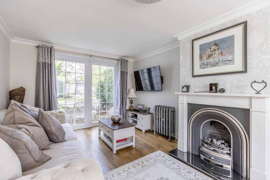 Living room, fireplace