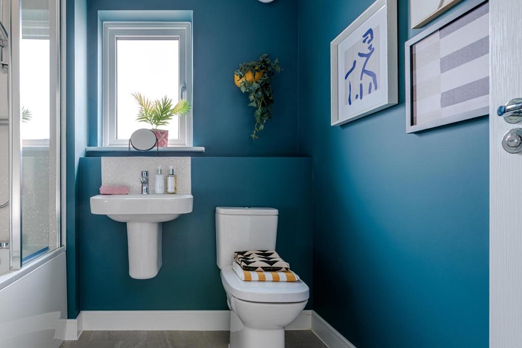 A family bathroom completes the first floor