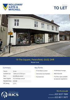 Retail property (high street) to rent, 19 The Square Petersfield GU32 3HR