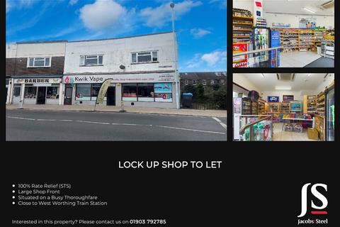Retail property (high street) to rent, 58-59 Tarring Rd Worthing BN11 4HS