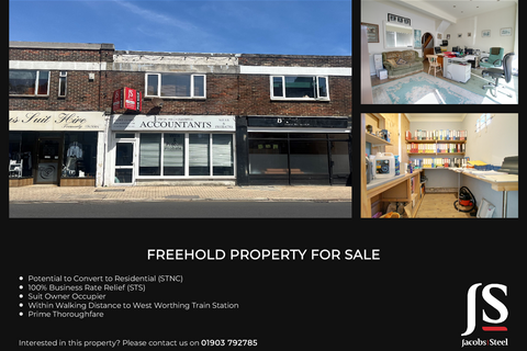 Retail property (high street) for sale, 15-16 Tarring Rd Worthing BN11 4HP