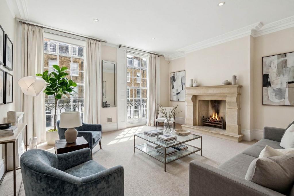 Living room, fireplace