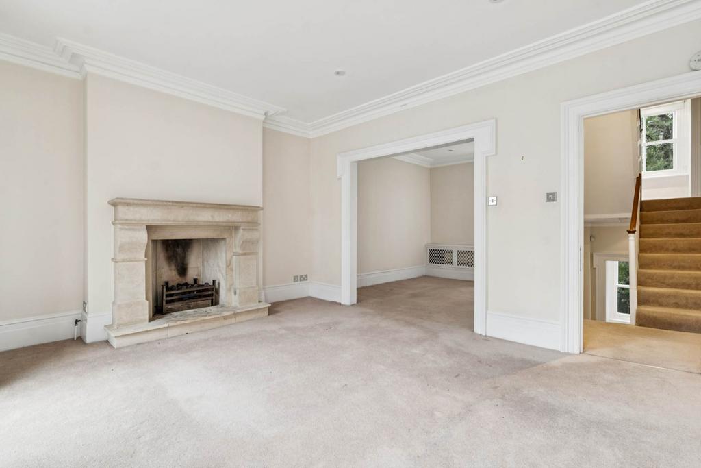 Living room, fireplace