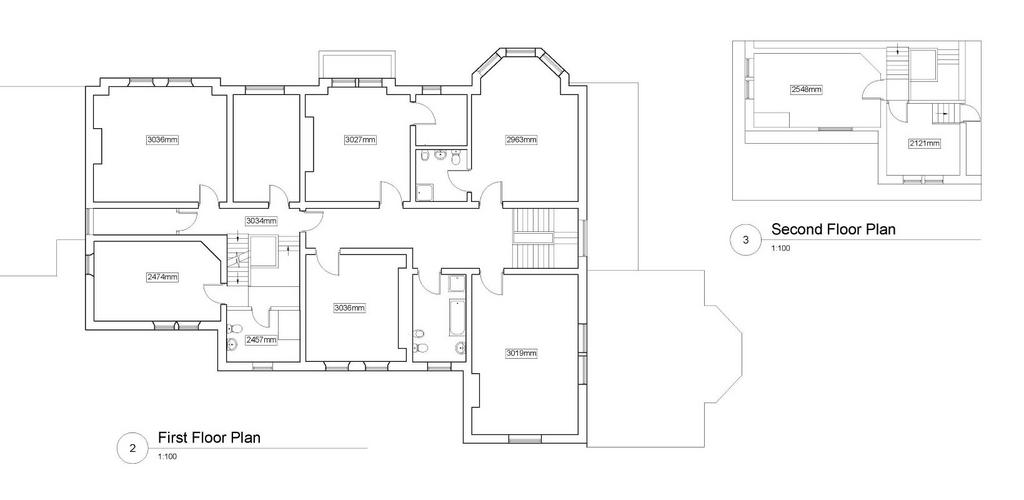 Existing first and second floor
