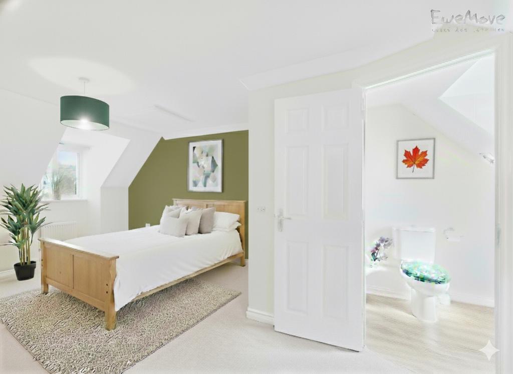 Master suite   virtually staged