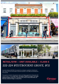 Retail property (high street) to rent, 222-224 Westbourne Grv London W11 2RH