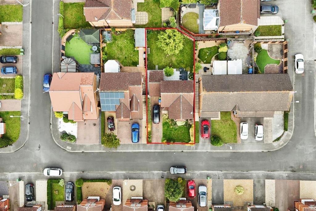 Aerial view of the property