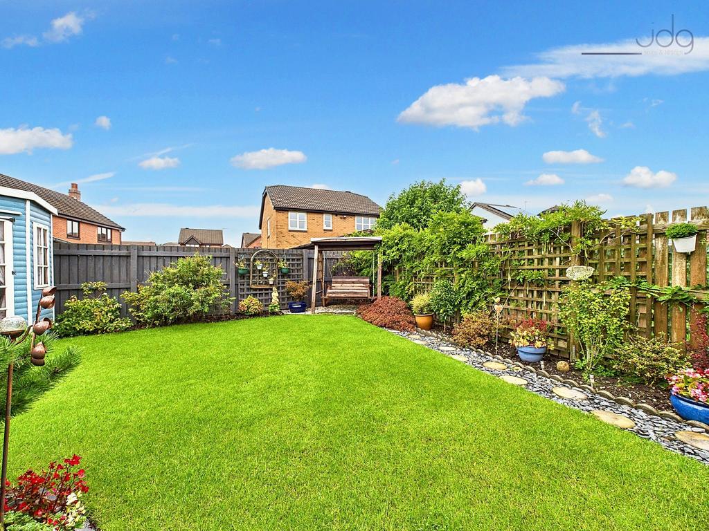 Northwest Garden with summer house and a...