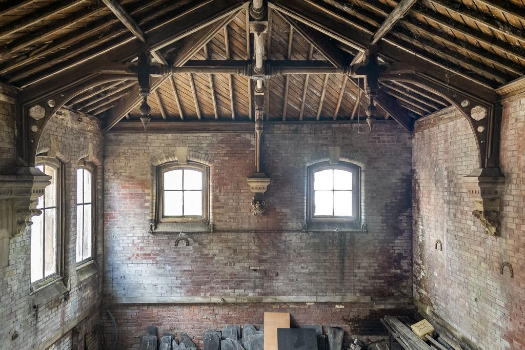 Elevated View of Stables Internal