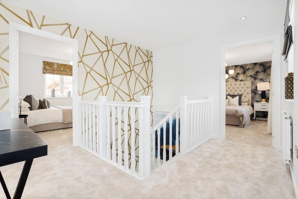 Spacious and bright landing flooded with...