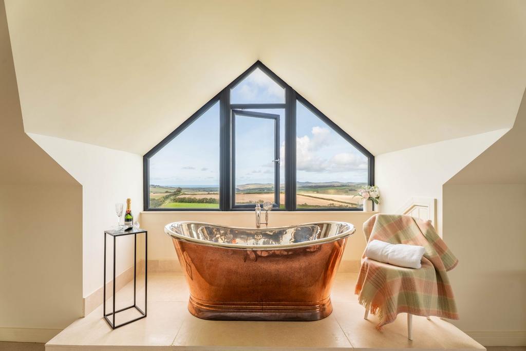 Countryside & Coastal Views from copper bath
