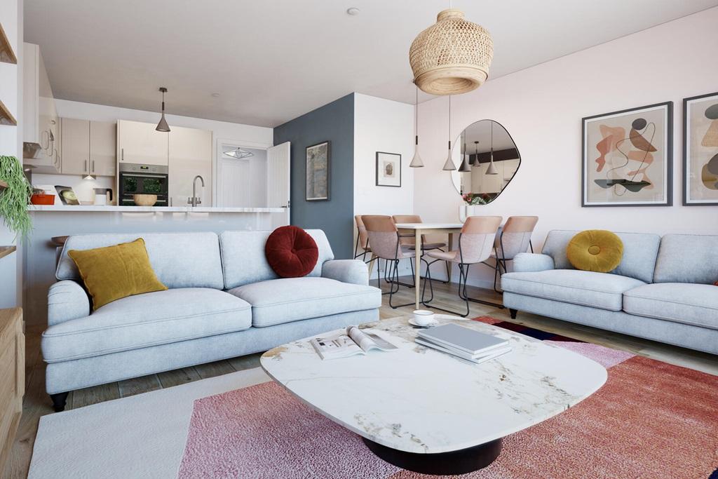 Plenty of space for two sofas